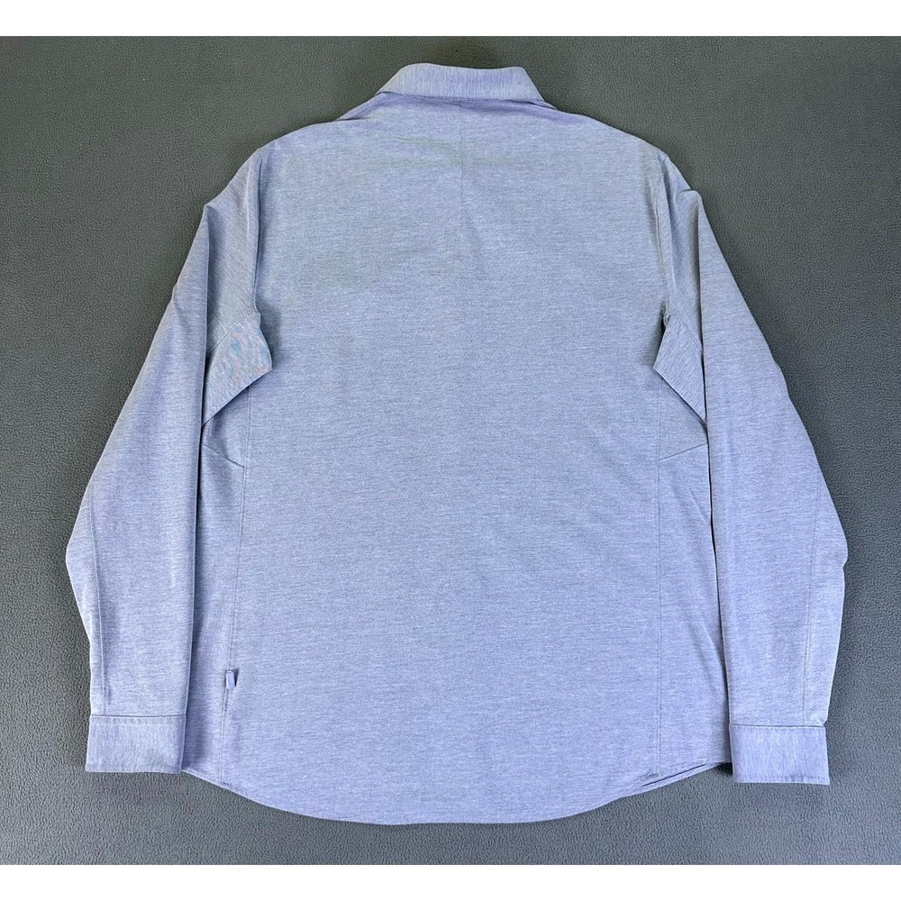Lululemon Shirt XL Blue Commission Qwick Oxford Smart Casual Office Performance - Picture 3 of 10